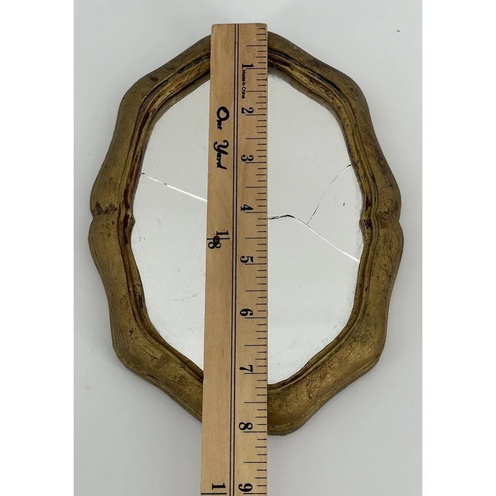 Vintage Florentine Mirror Made In Italy Giltwood Carved Baroque Rococo RARE 60s